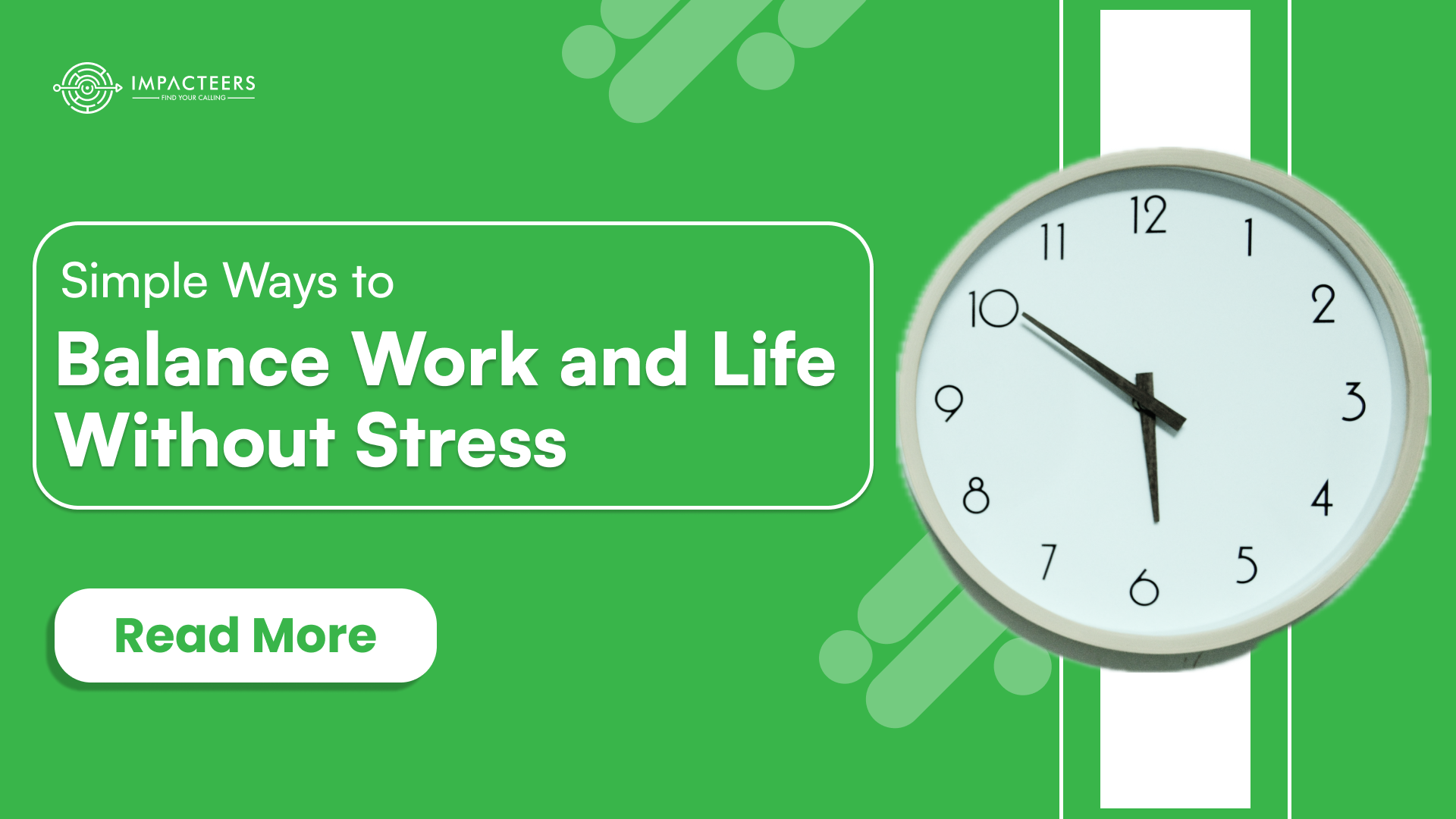 Simple ways to balance work and life without stress