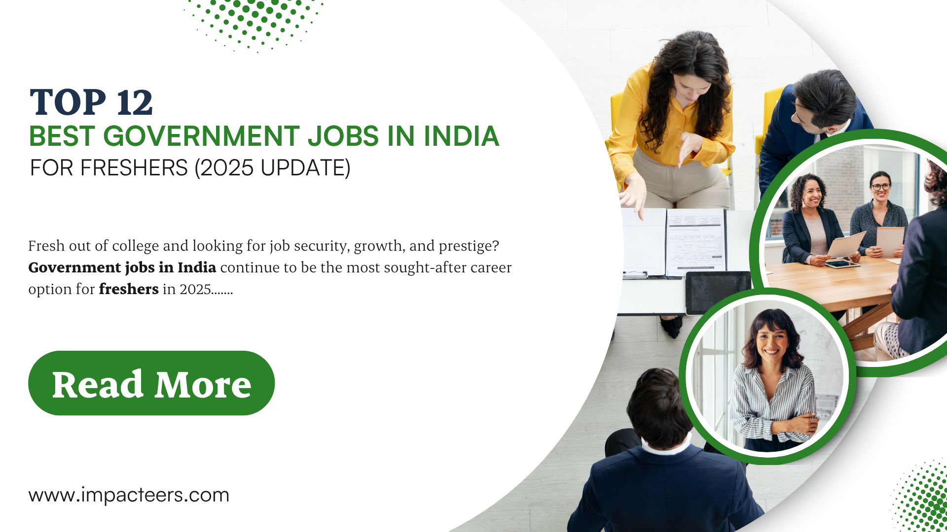 top government jobs for freshers